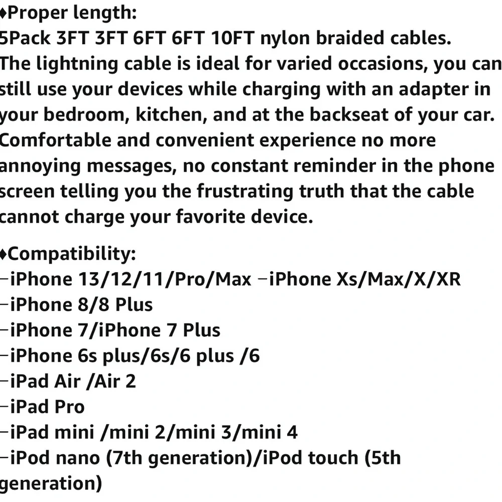 iPhone Charger Cables
